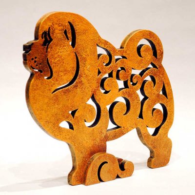 Chow chow rysk figurin