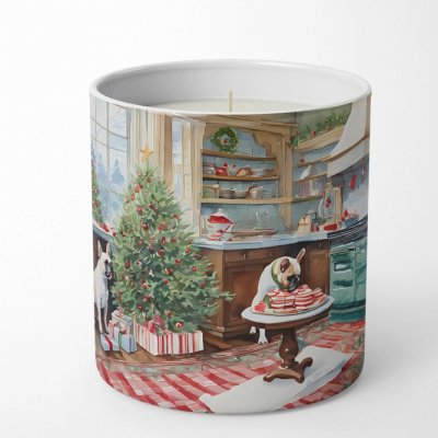 Fransk bulldogg sojaljus doftljus julmotiv