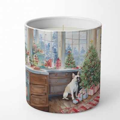 Fransk bulldogg sojaljus doftljus julmotiv