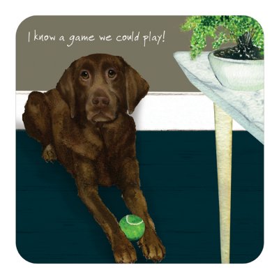 Glasunderlägg Labrador retriever (brun) 2-pack I know