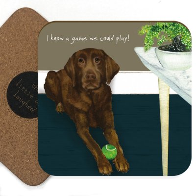 Glasunderlägg Labrador retriever (brun) 2-pack I know