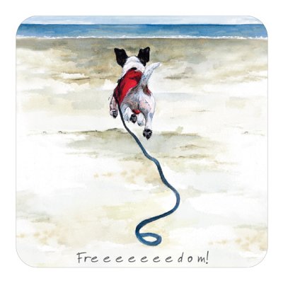 Glasunderlägg Jack russell terrier 2-pack Freeeedom!