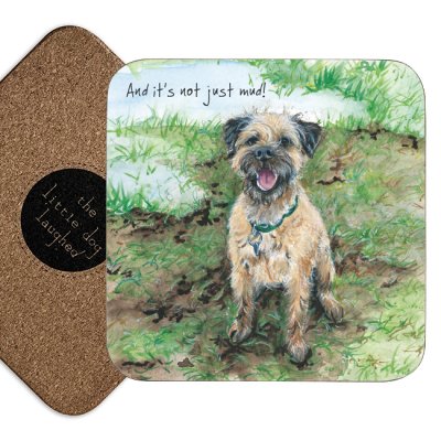 Glasunderlägg Borderterrier 2-pack And it's not just mud
