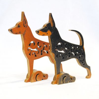 Dvärgpinscher figurin