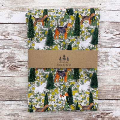 Terrier tea towel Samantha Hall