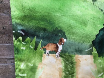 Engelsk springer spaniel tea towel Samantha Hall