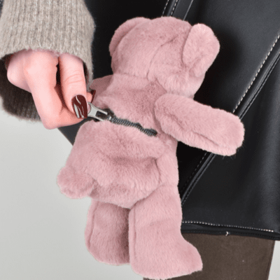Nallebjörn väskhänge rosa DouDou