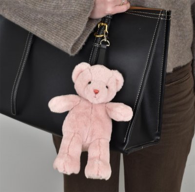 Nallebjörn väskhänge rosa DouDou