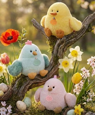 Kyckling mjukisdjur rosa 15 cm DouDou