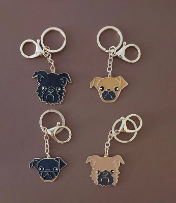 Griffon belge nyckelring av emalj PP