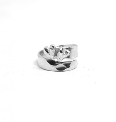 Omlottring med hjärtan silverring ALTI