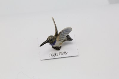 Fågel miniatyr porslinsfigur Bell Black-Chinned Hummingbird