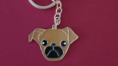 Petit brabancon nyckelring av emalj PP