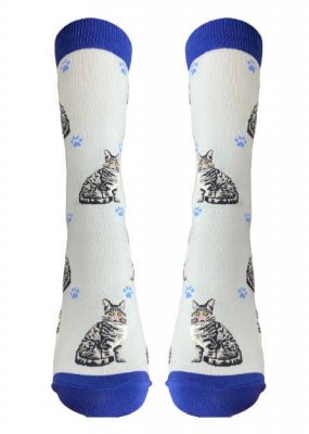Katt strumpor silver tabby 1-pack ES 1