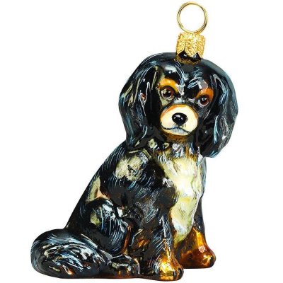 Cavalier king charles spaniel black/tan julprydnad