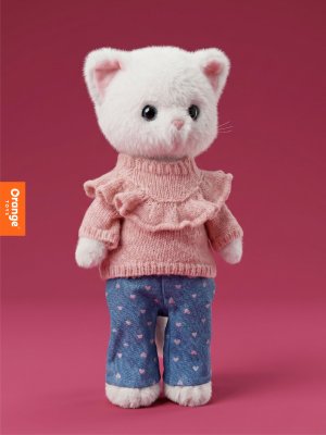 Lucky Kitty Lucky Sophie Denim Hearts 38 cm