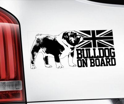 Engelsk bulldogg bildekal