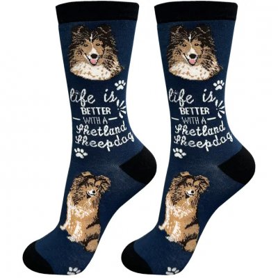 Shetland sheepdog strumpor 1-pack ES 2