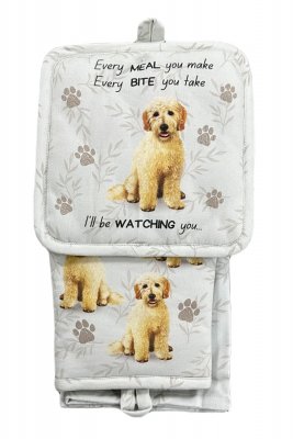 Goldendoodle köksset grytlapp/vante/handduk