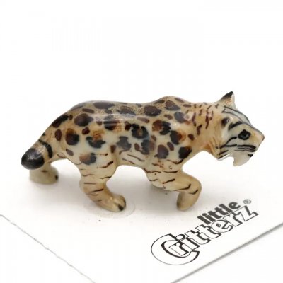 Sabeltandad tiger miniatyr porslinsfigur Catsby Saber Tooth Tiger