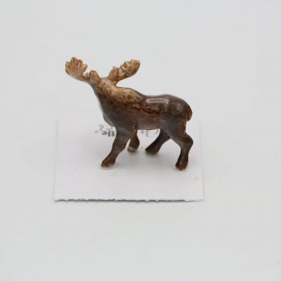 Älg miniatyr porslinsfigur Bull Moose