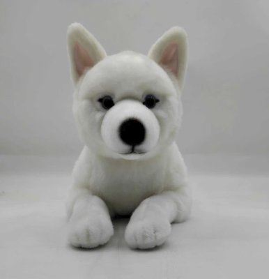 Siberian husky mjukisdjur 55 cm Aspyn the white husky Prime Shiba