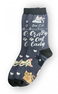 Katt strumpor crazy cat lady 1-pack ES 1