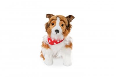 Shetland sheepdog mjukisdjur sittande med scarf UNI