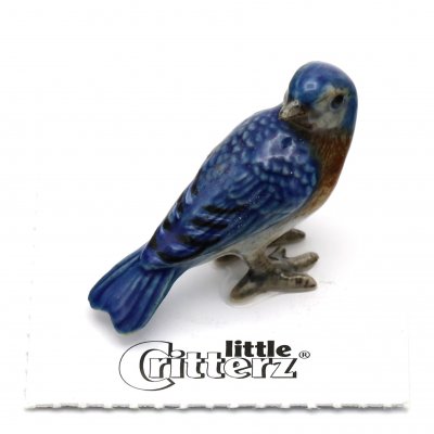 Fågel miniatyr porslinsfigur Melody Eastern Bluebird