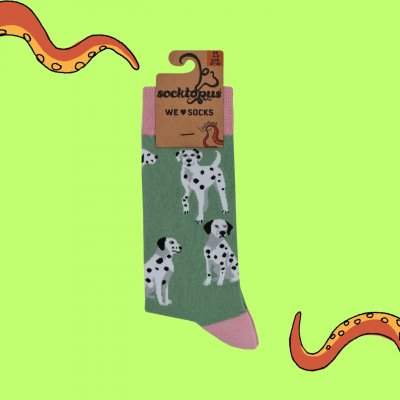 Dalmatiner strumpor 2-pack 1 Soctopus