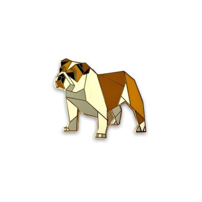 Engelsk bulldogg pin av emalj
