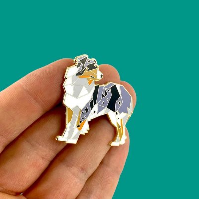 Australian shepherd pin av emalj
