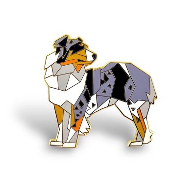 Australian shepherd pin av emalj