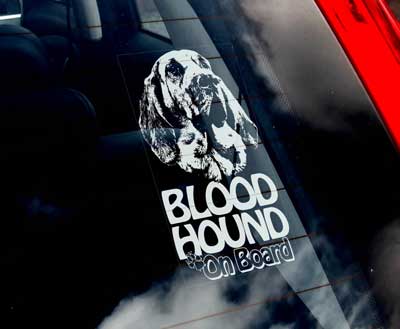 Blodhund bildekal - on board