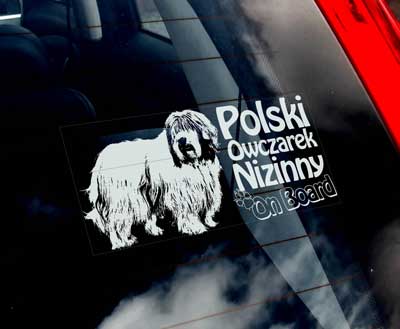 Polski owczarek nizinny bildekal - on board