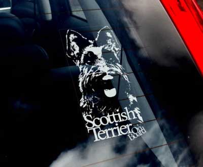 Skotsk terrier bildekal - on board