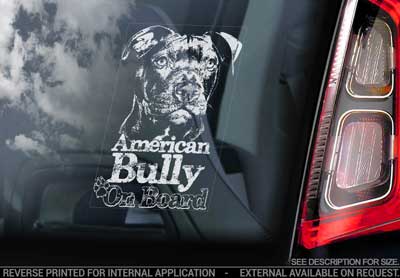 American bully bildekal V1 - On Board