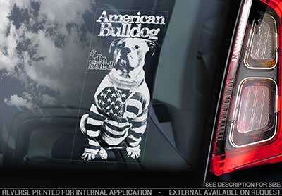 American bulldog bildekal V4 - On Board
