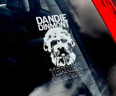 Dandie dinmont terrier bildekal - on board