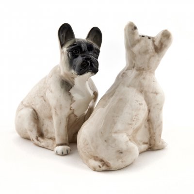 Fransk bulldogg (fawn) salt & pepparkar