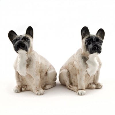 Fransk bulldogg (fawn) salt & pepparkar