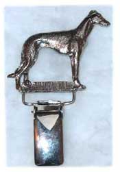 Greyhound nummerlappshållare silveröverdrag