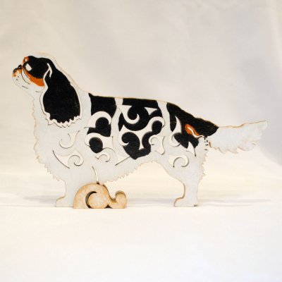 King charles spaniel- rysk figurin
