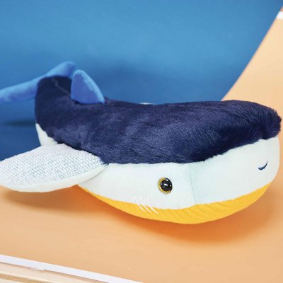 Haj mjukisdjur Trésors Marins Peluche Requin Bleu 40 cm DouDou
