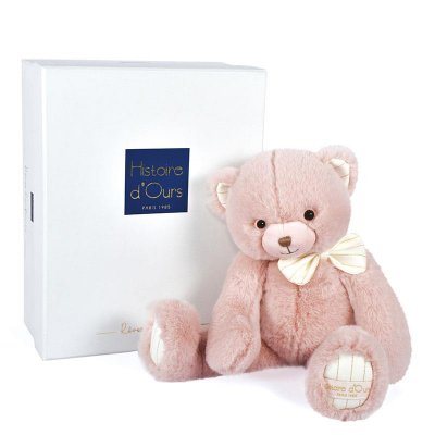 Nallebjörn mjukisdjur i box Preppy Chic Ours Rose 30 cm DouDou