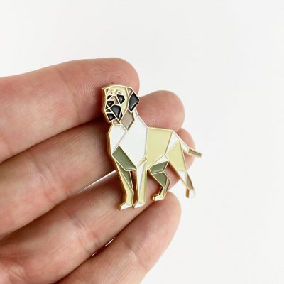 Mastiff pin av emalj