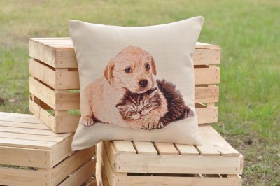 Hund och katt kuddfodral