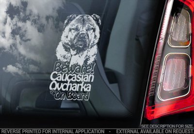 Kavkazskaja ovtjarka bildekal V4 - on board
