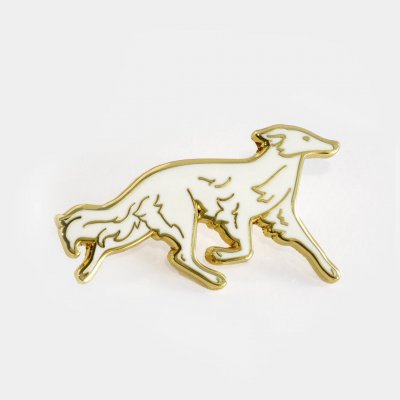 Silken Windhound emaljpin/brosch olika färger K B