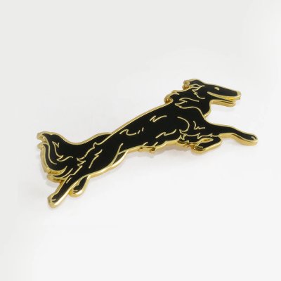 Borzoi emaljpin/brosch olika färger K B